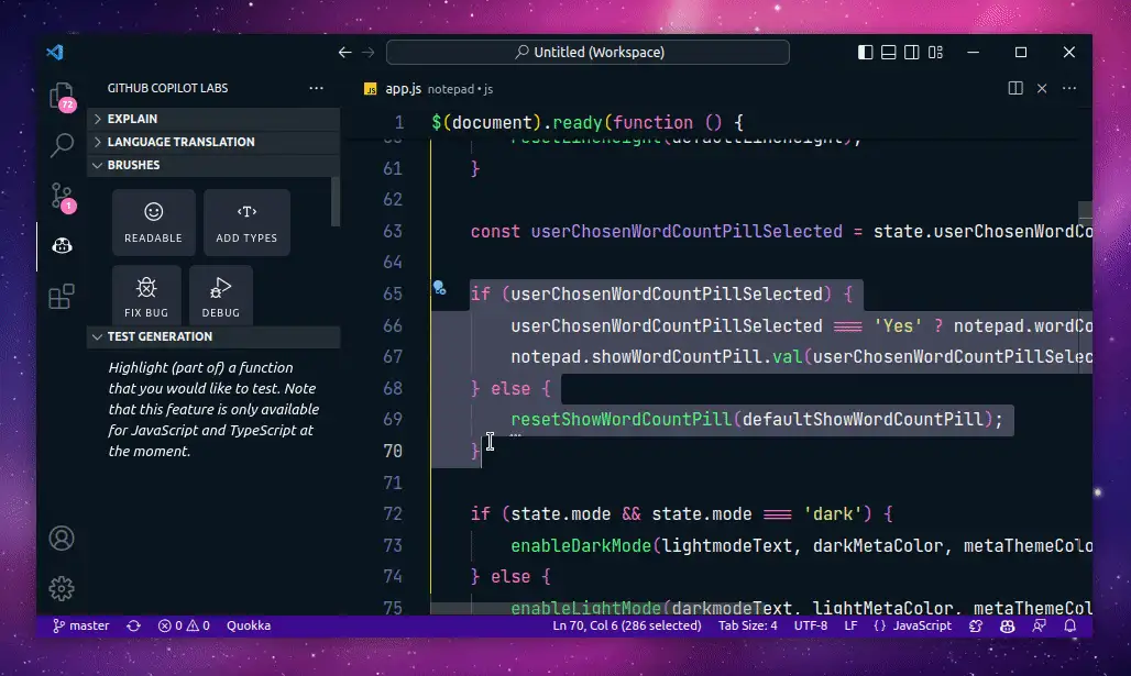 code refactoring