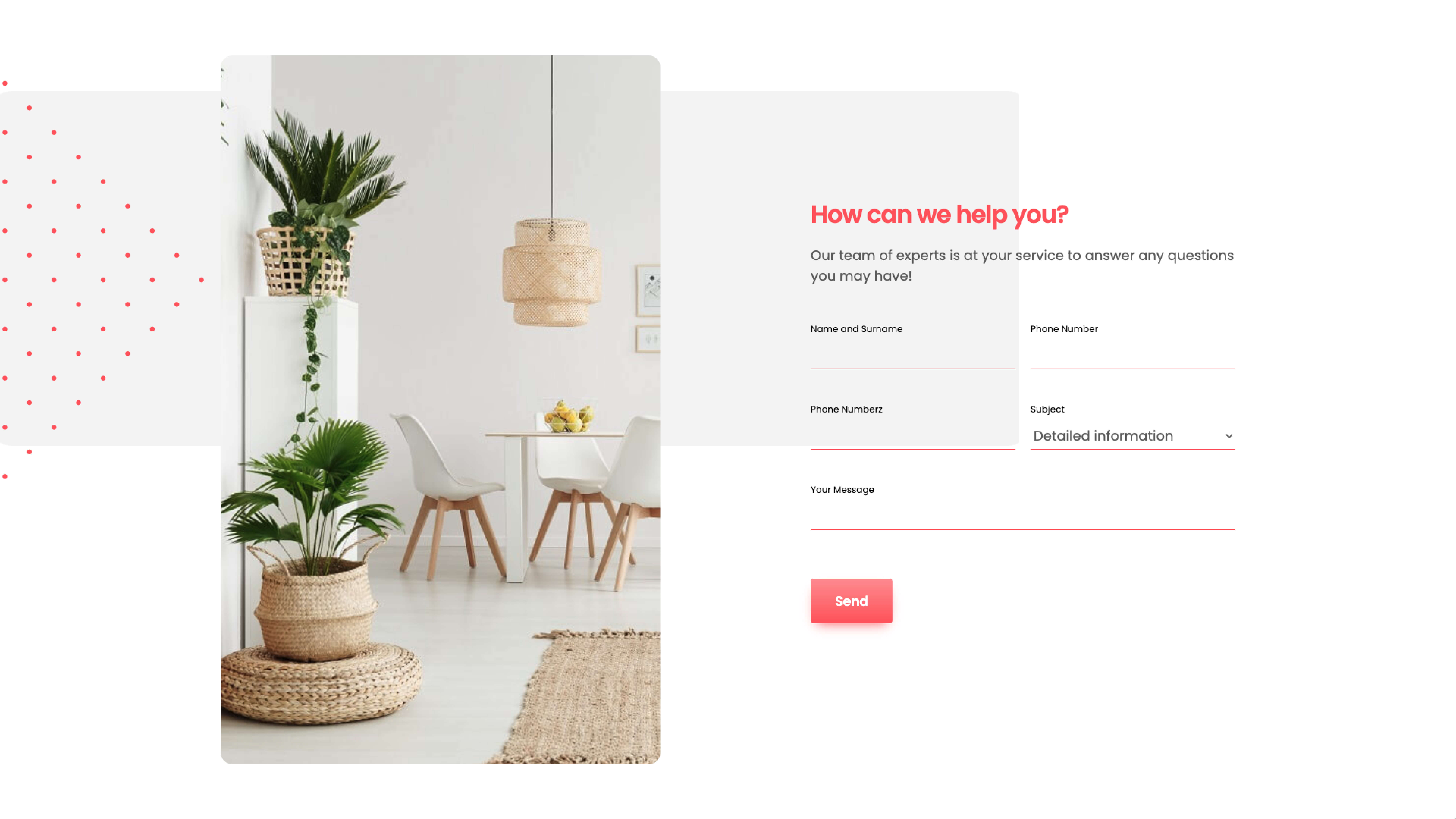 Evini Dodola Contact Form UI Design