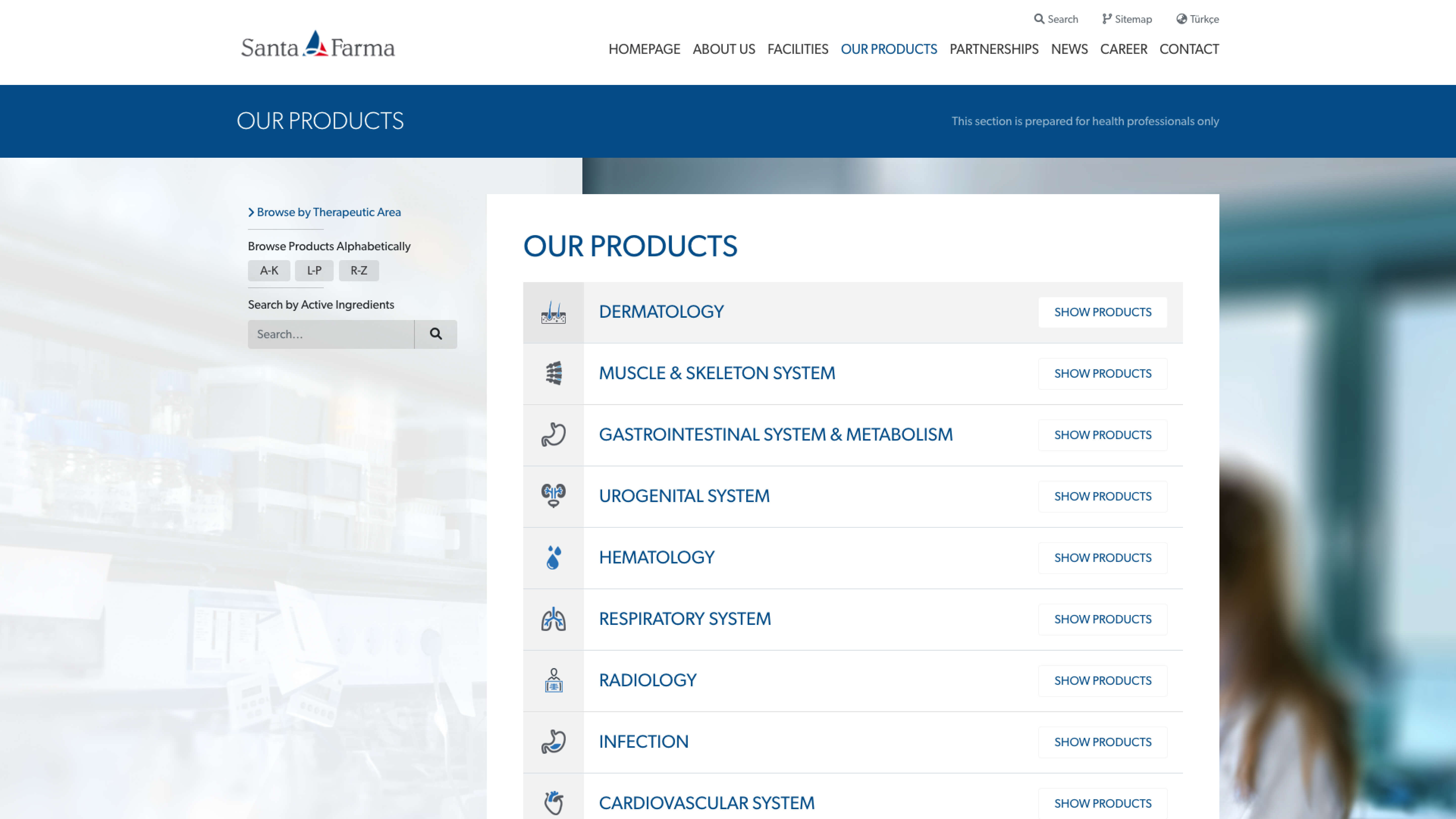 Santa Farma - Products UI Design