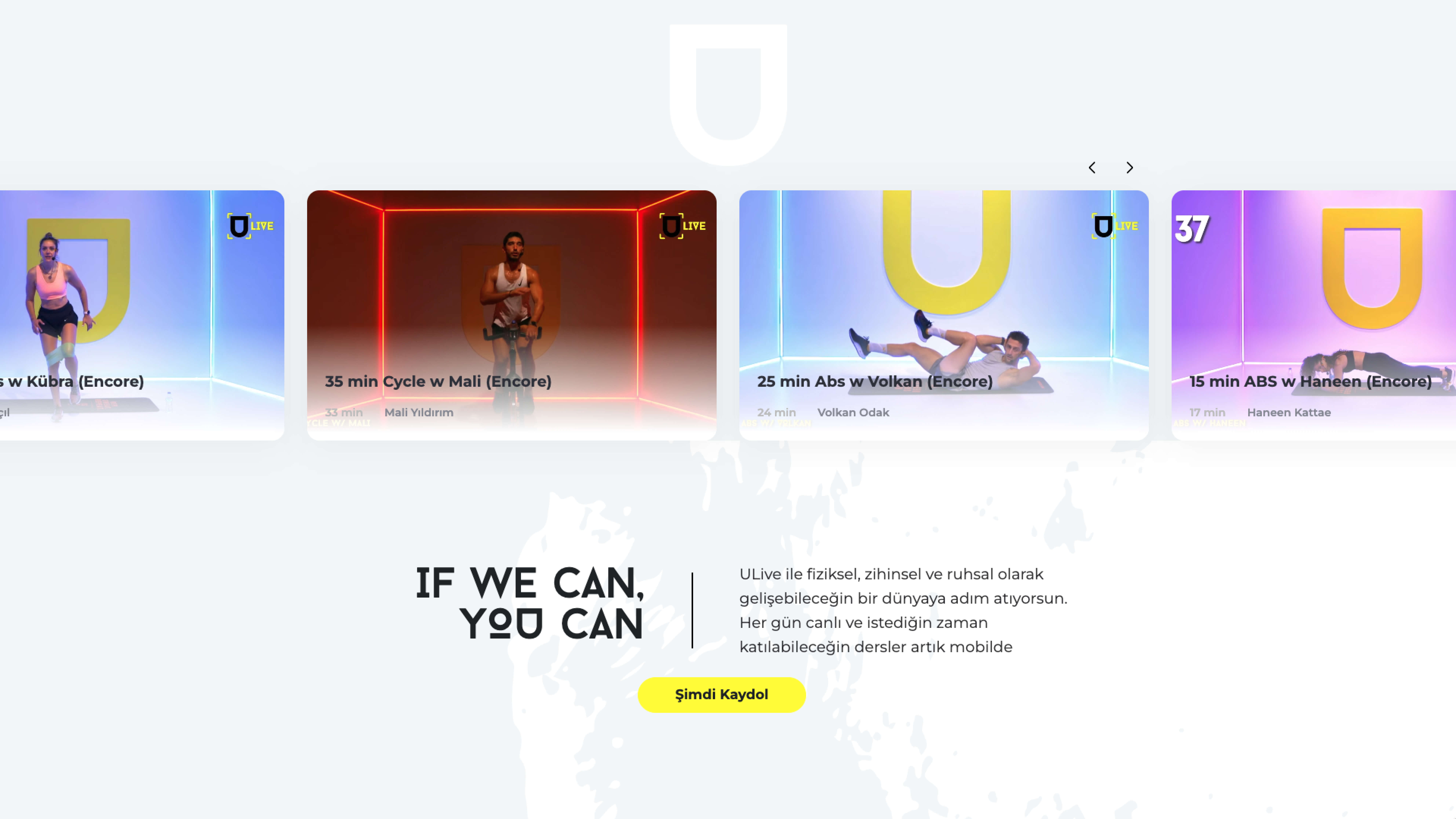 Ulive Fitness Workout Card Design