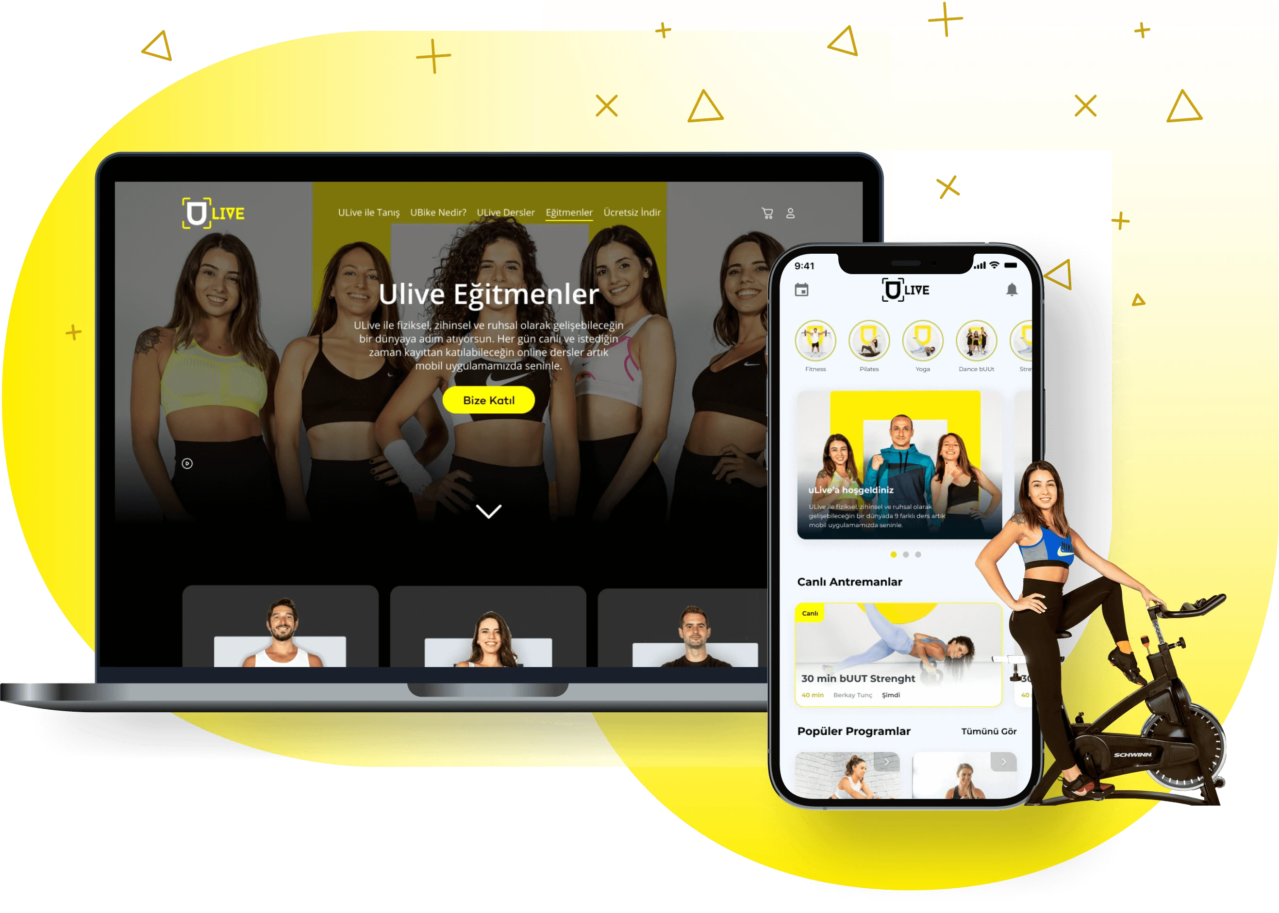 Ulive Fitness Mobil Uygulama Web Sitesi