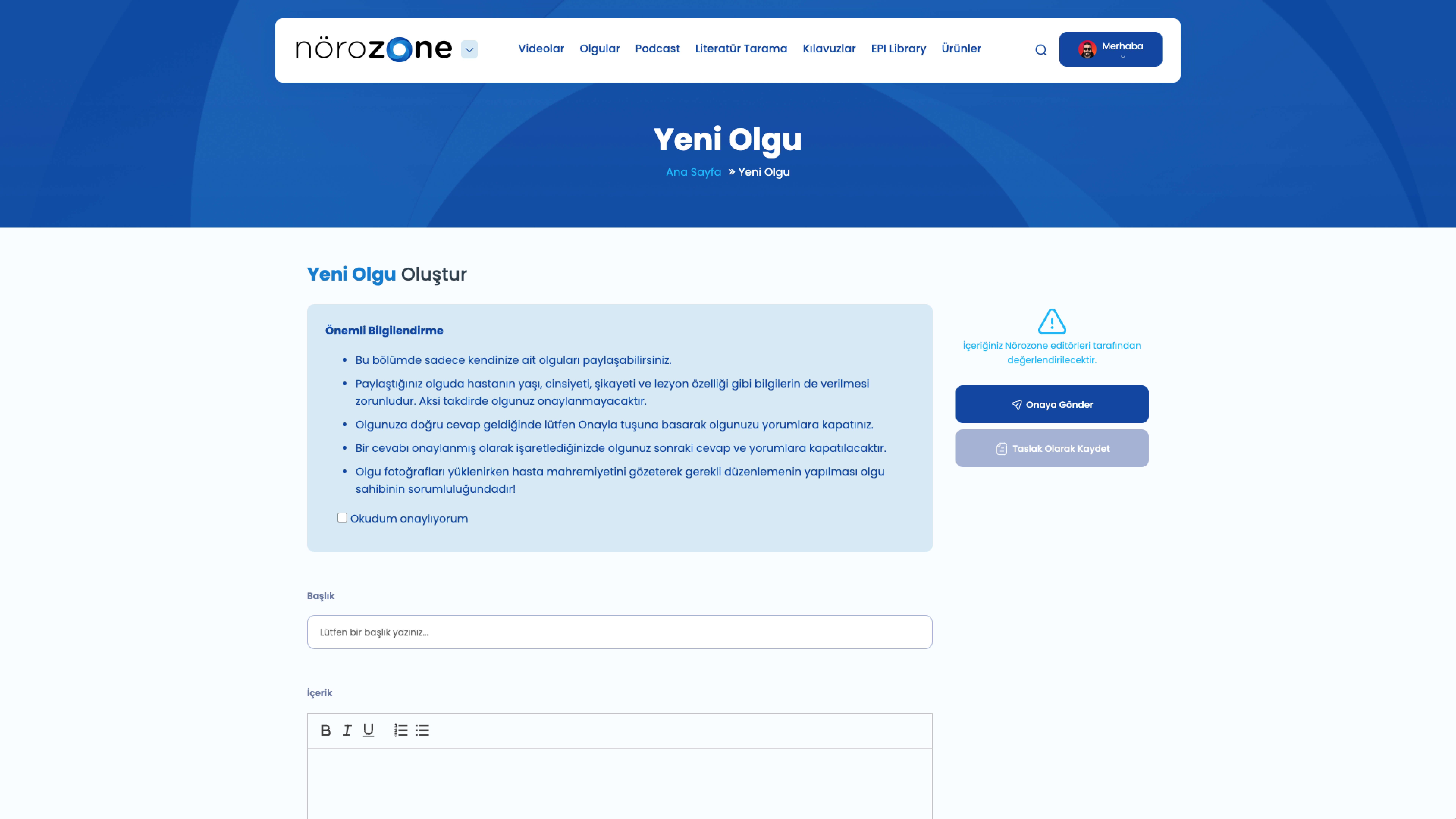 Zone Intranet Portal Dünyası Nörozone Olgular