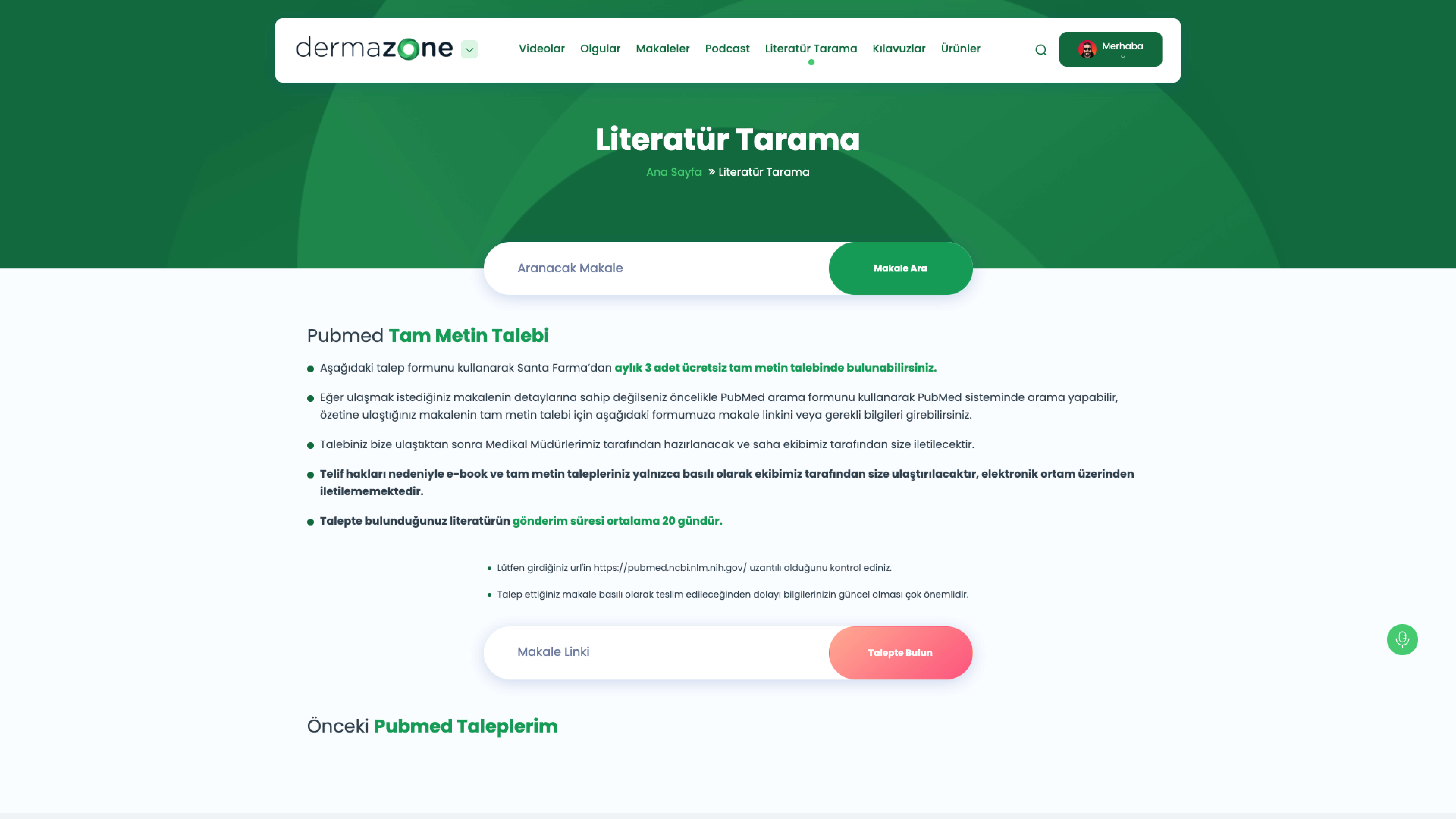 Zone Intranet Portal Pubmed Literatür Tarama