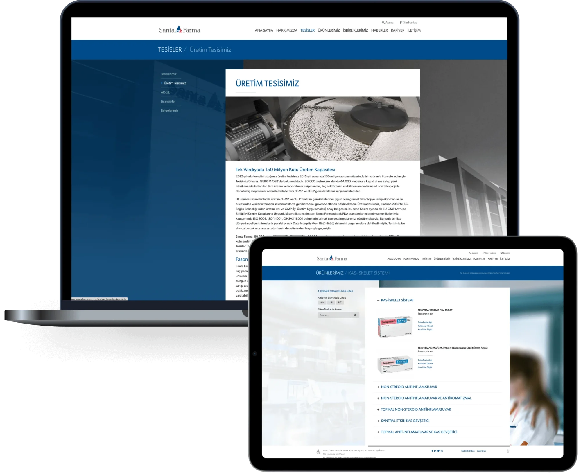 Santa Farma İla&ccedil; Firması Web Sitesi Bilgi Mimarisi