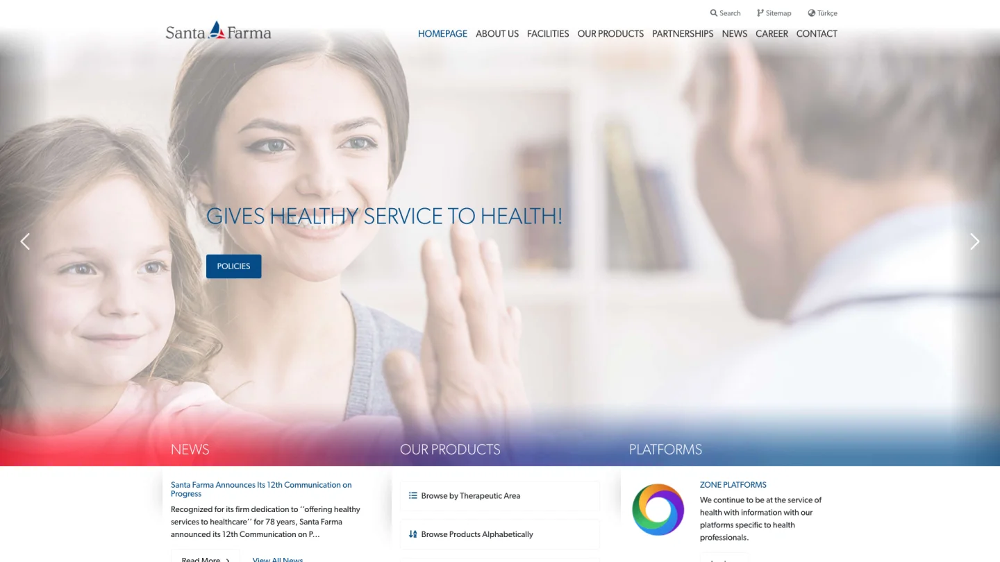Santa Farma Website Design