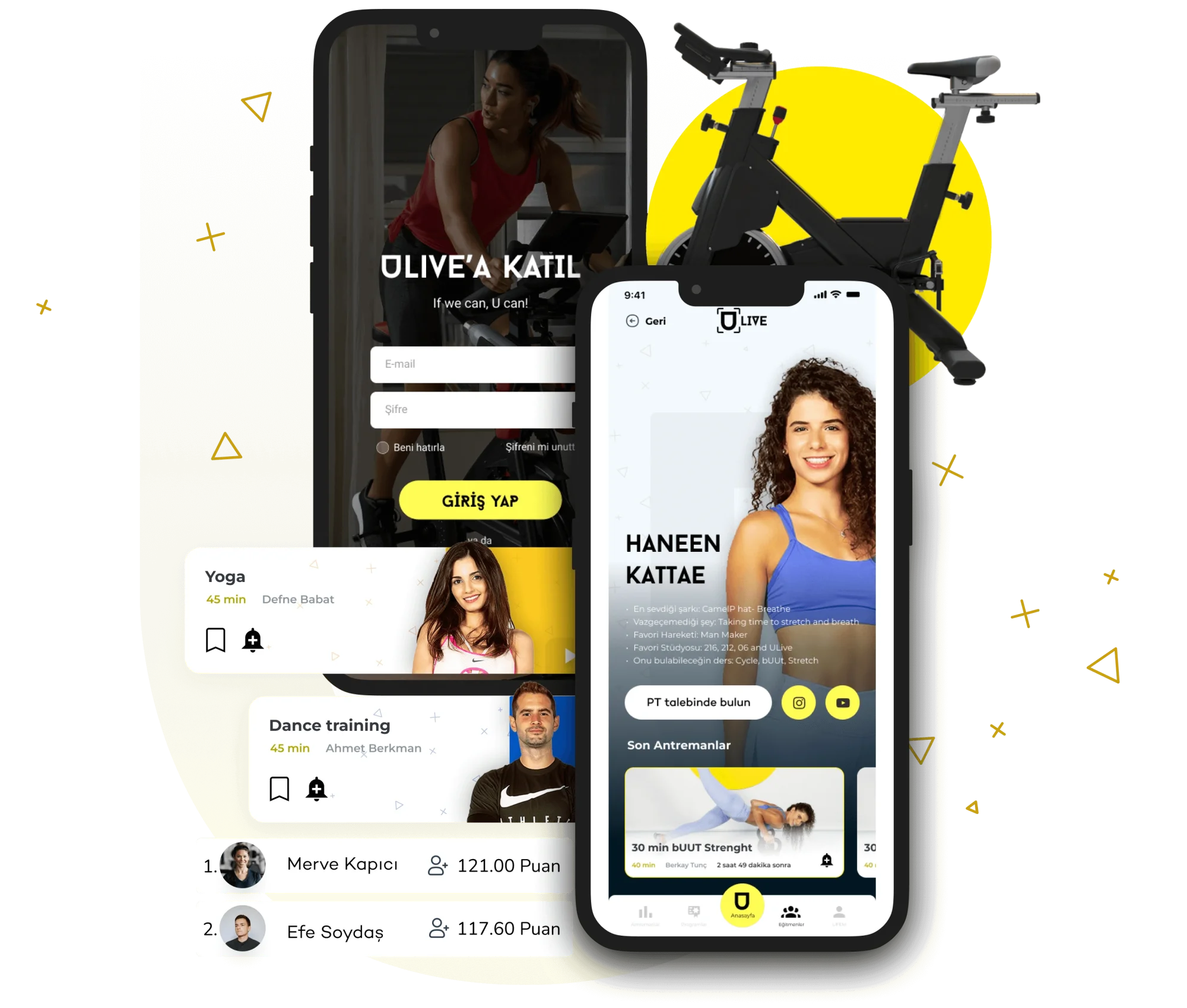 Ulive Fitness UI Components (Aray&uuml;z Bileşenleri)