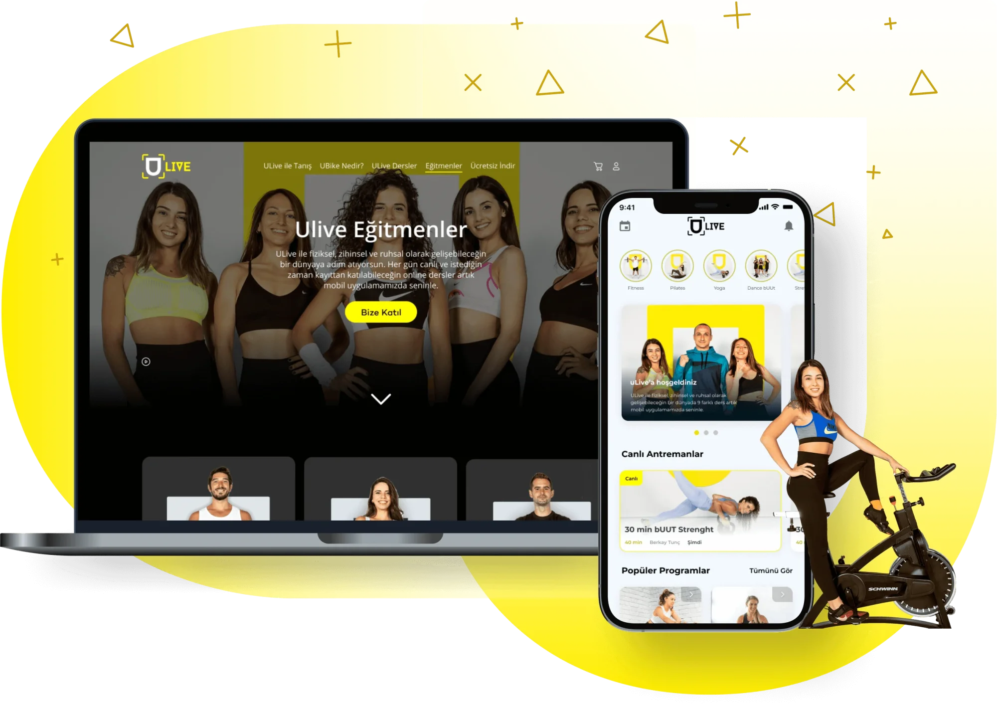 Ulive Fitness Mobil Uygulama Web Sitesi